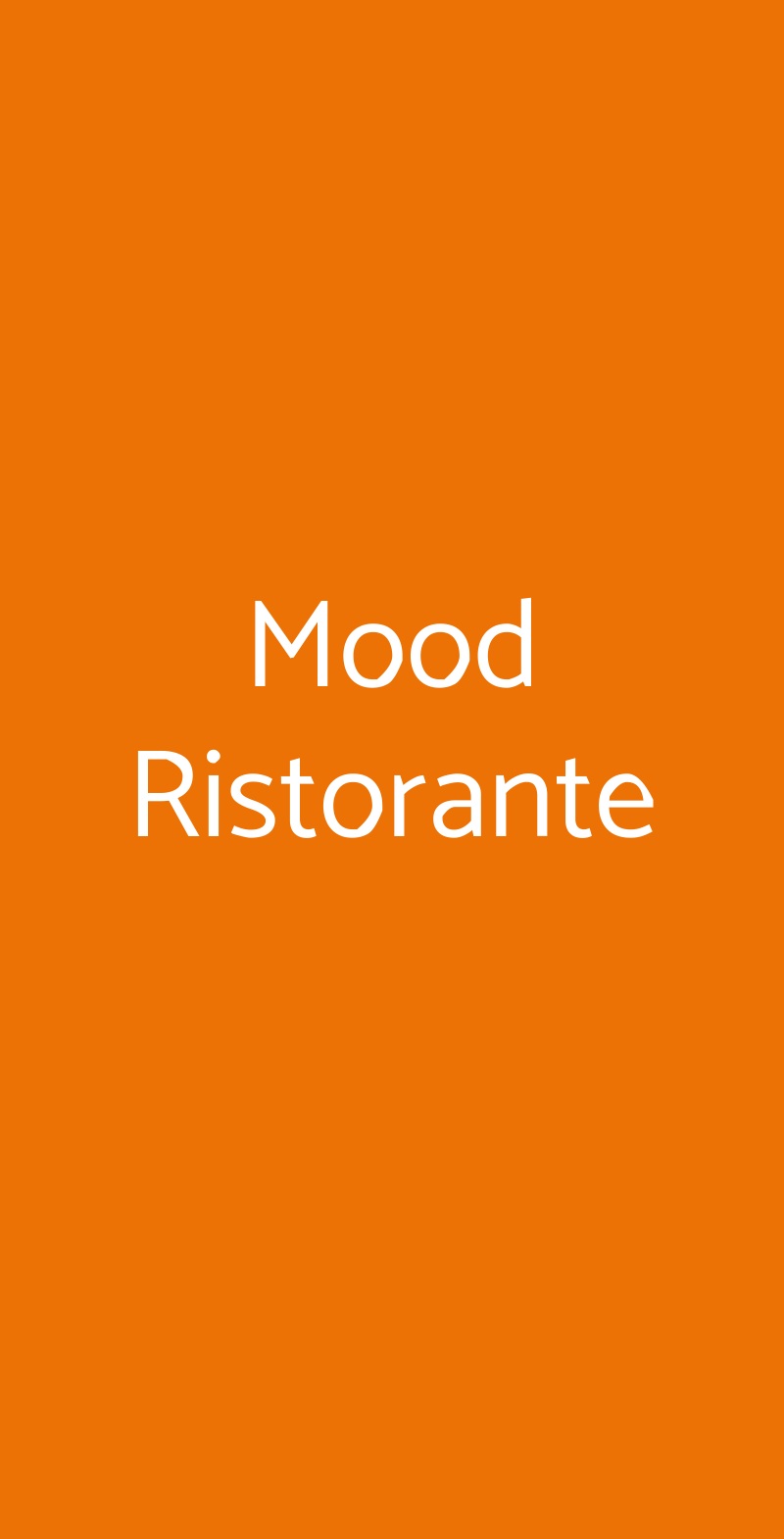 Mood Ristorante Trani menù 1 pagina