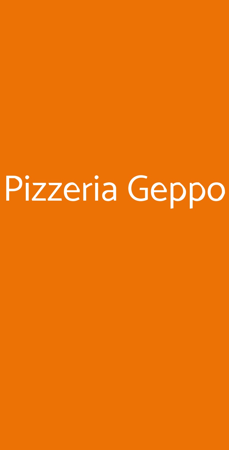 Pizzeria Geppo Barletta menù 1 pagina