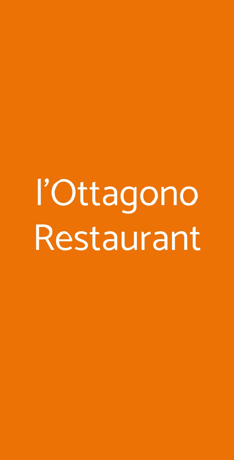 l'Ottagono Restaurant Andria menù 1 pagina