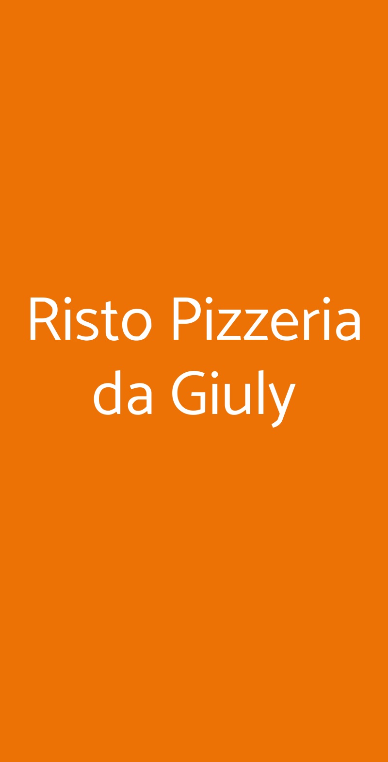 Risto Pizzeria da Giuly Padova menù 1 pagina