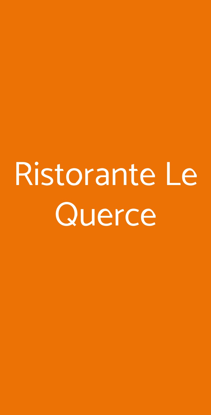 Ristorante Le Querce Cantù menù 1 pagina