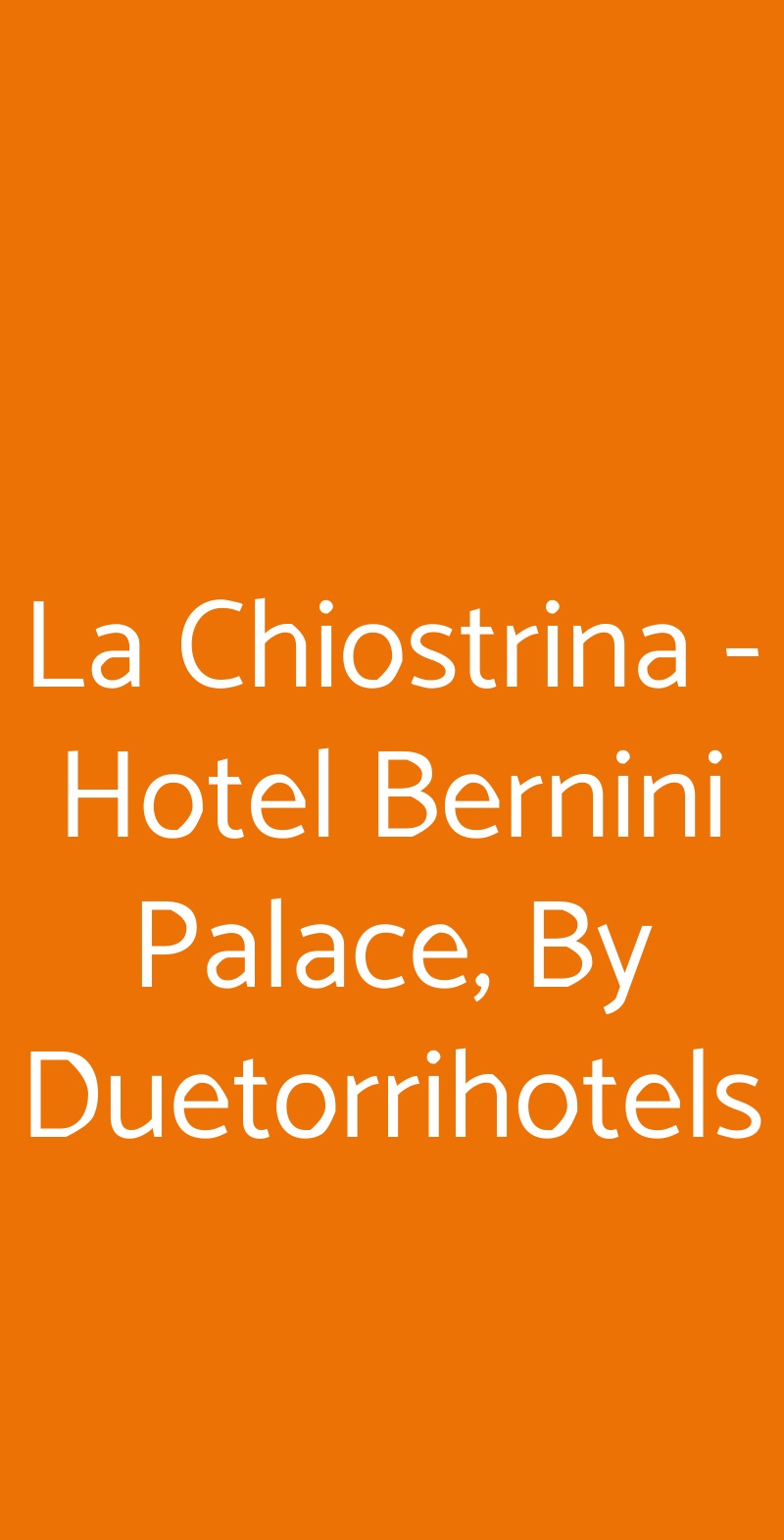 La Chiostrina - Hotel Bernini Palace, By Duetorrihotels Firenze menù 1 pagina