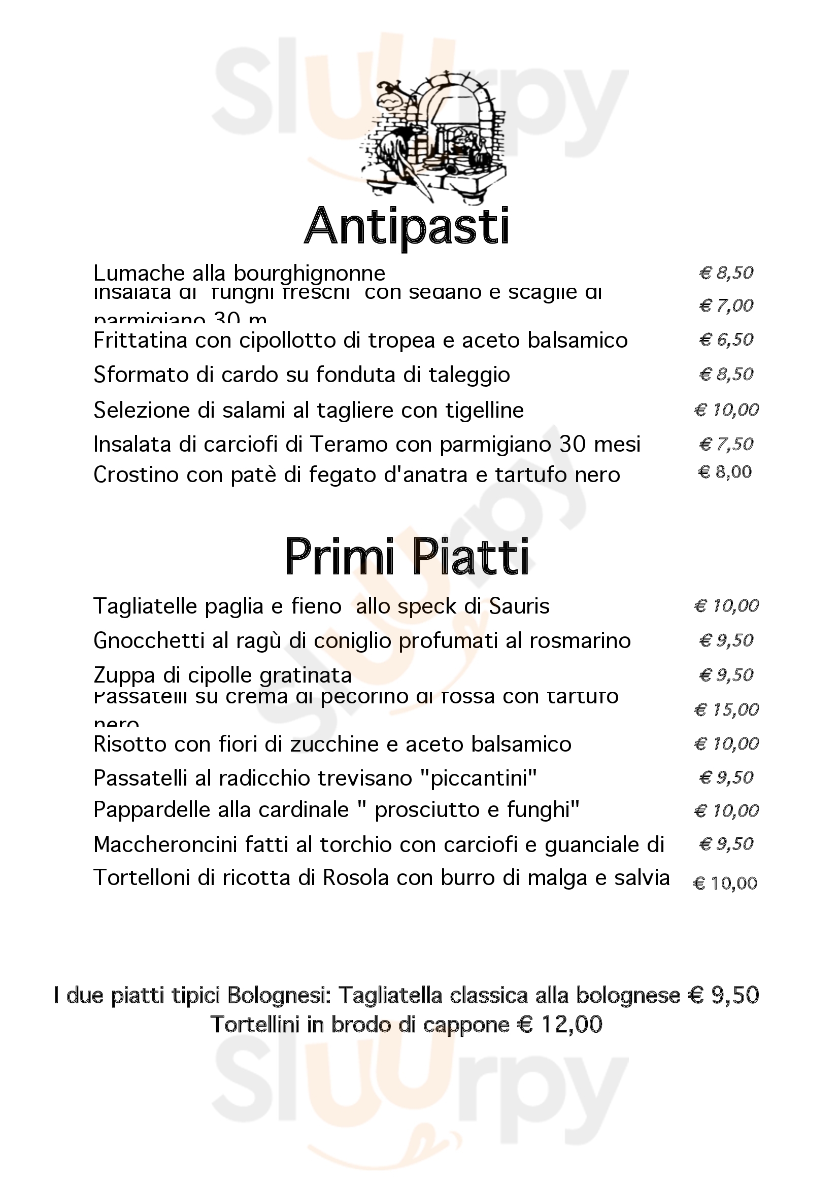 Il ristorantino da Dino Anzola Dell'emilia menù 1 pagina