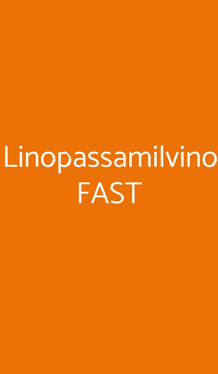 Linopassamilvino FAST Torino menù 1 pagina