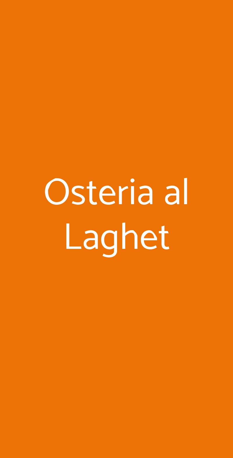 Osteria al Laghet Lentate sul Seveso menù 1 pagina