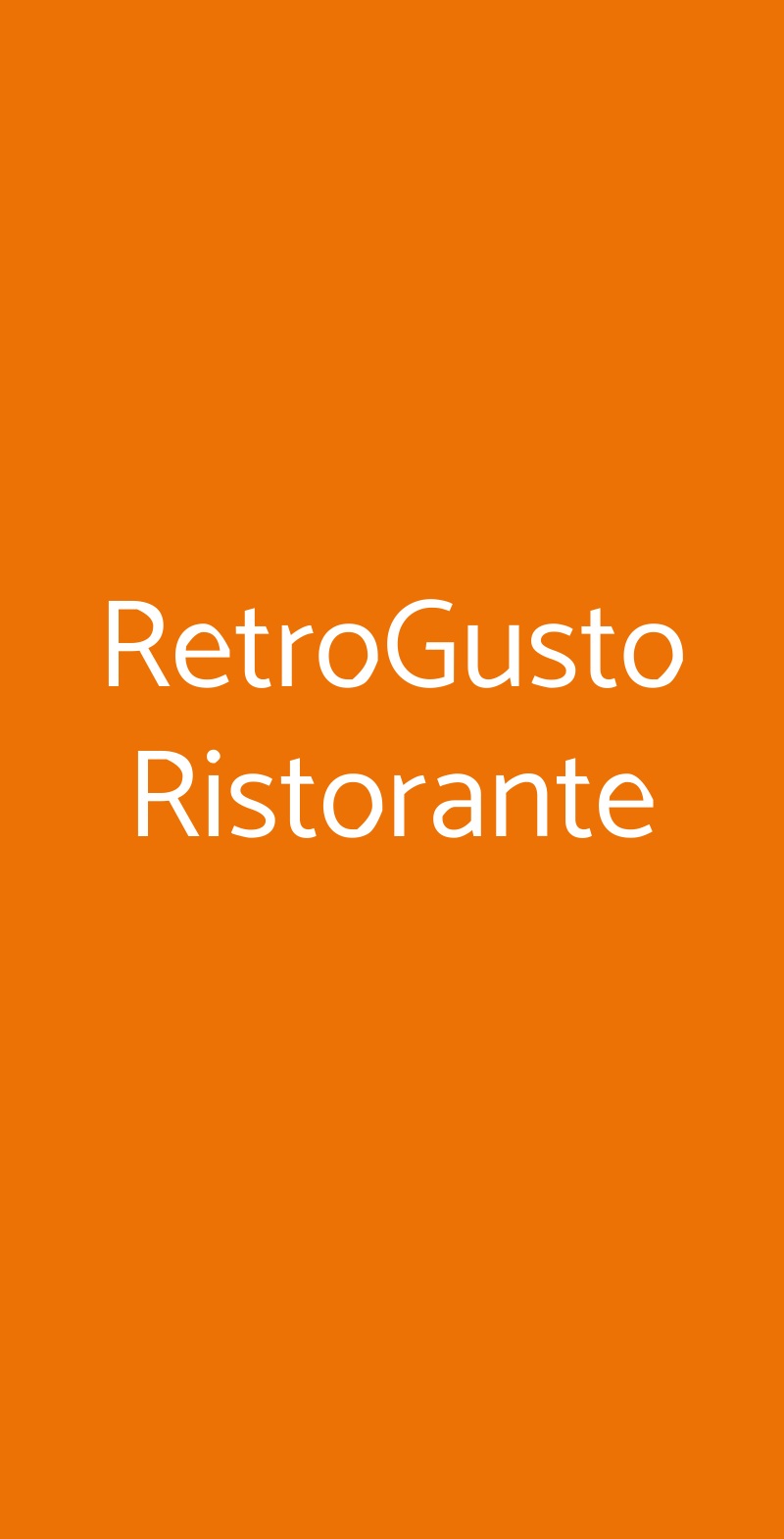 RetroGusto Ristorante Bulgarograsso menù 1 pagina