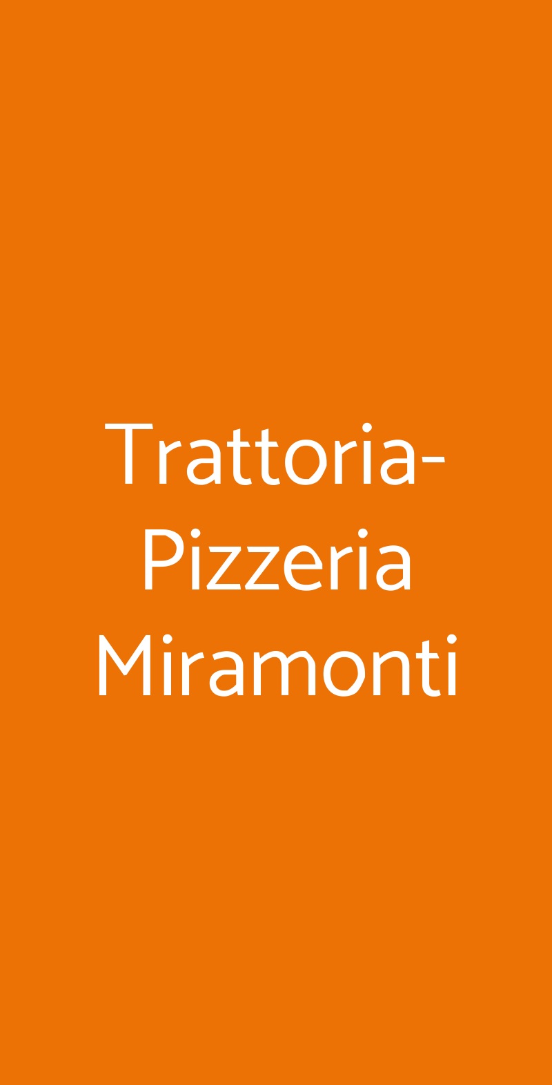 Trattoria-Pizzeria Miramonti Torreglia menù 1 pagina