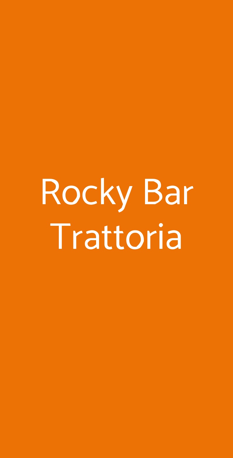 Rocky Bar Trattoria Bregnano menù 1 pagina