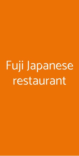 Fuji Japanese Restaurant, Erba