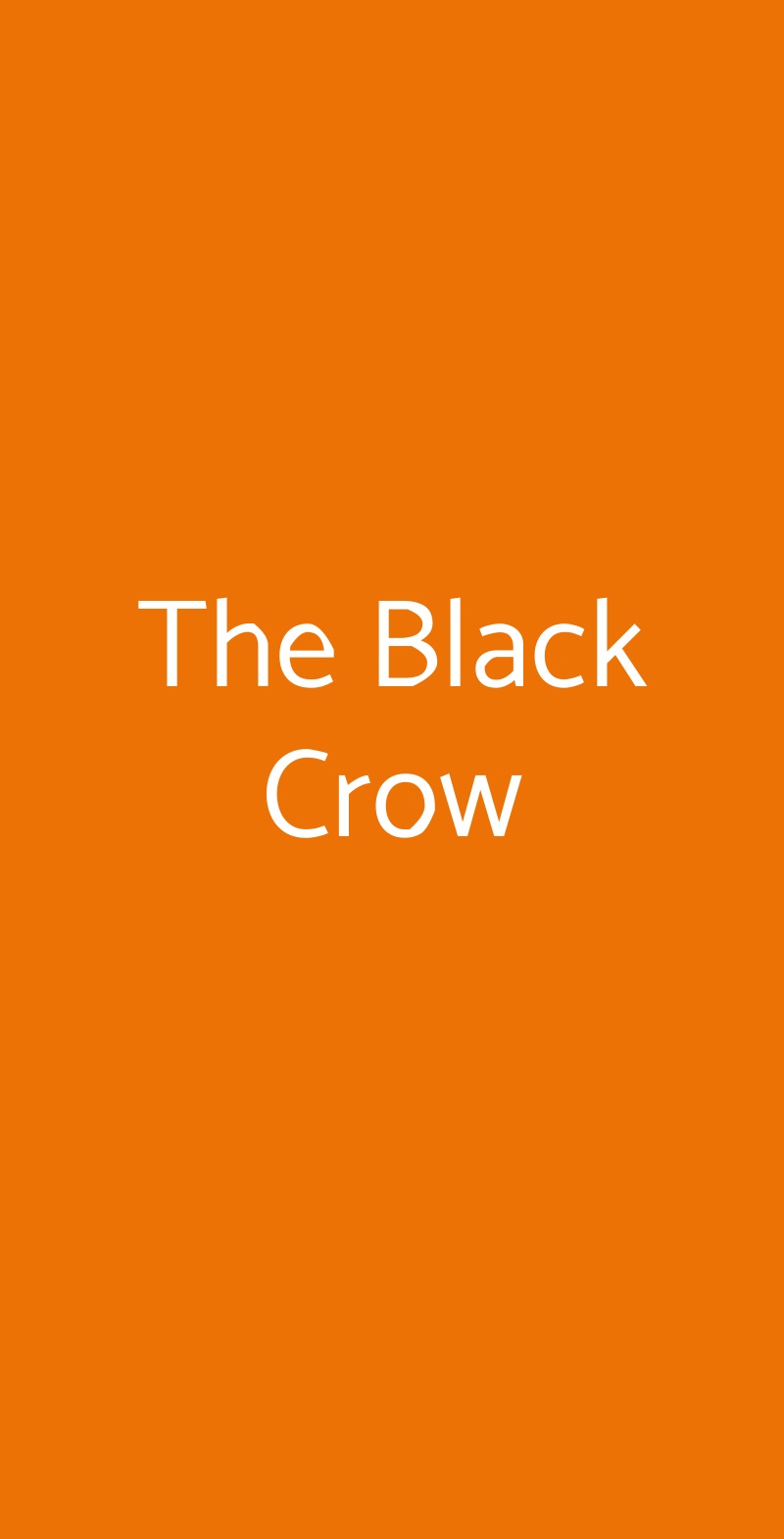 The Black Crow Cermenate menù 1 pagina