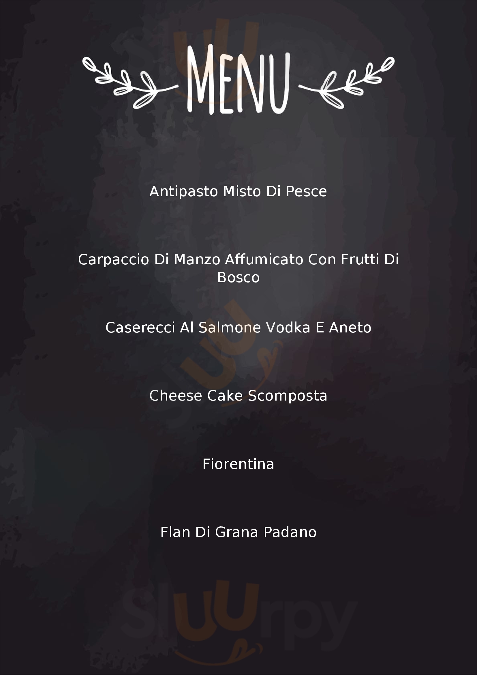 Osteria de Cin Claino con Osteno menù 1 pagina