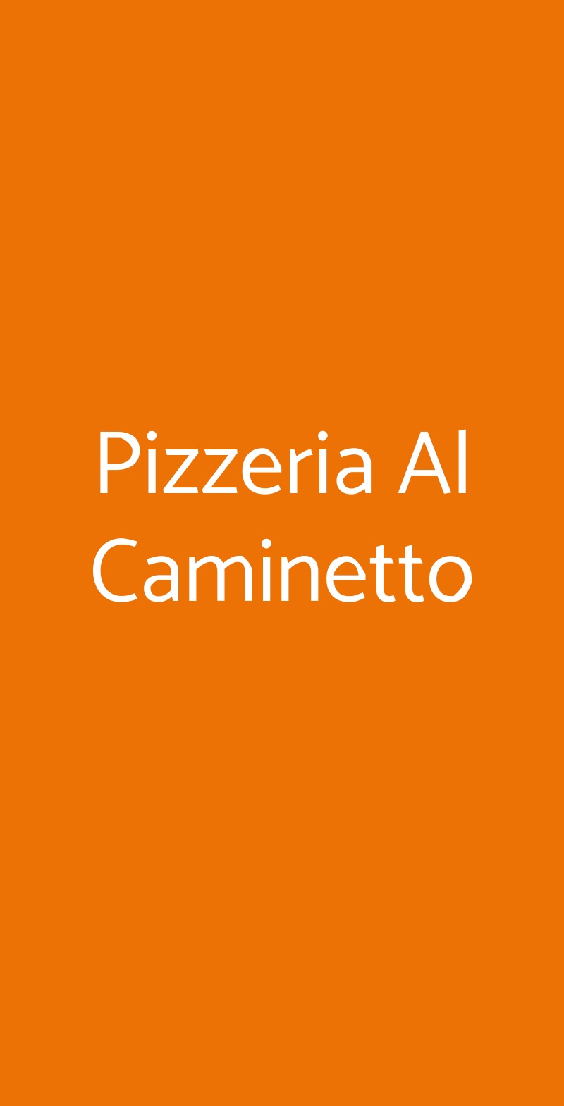 Pizzeria Al Caminetto Padova menù 1 pagina