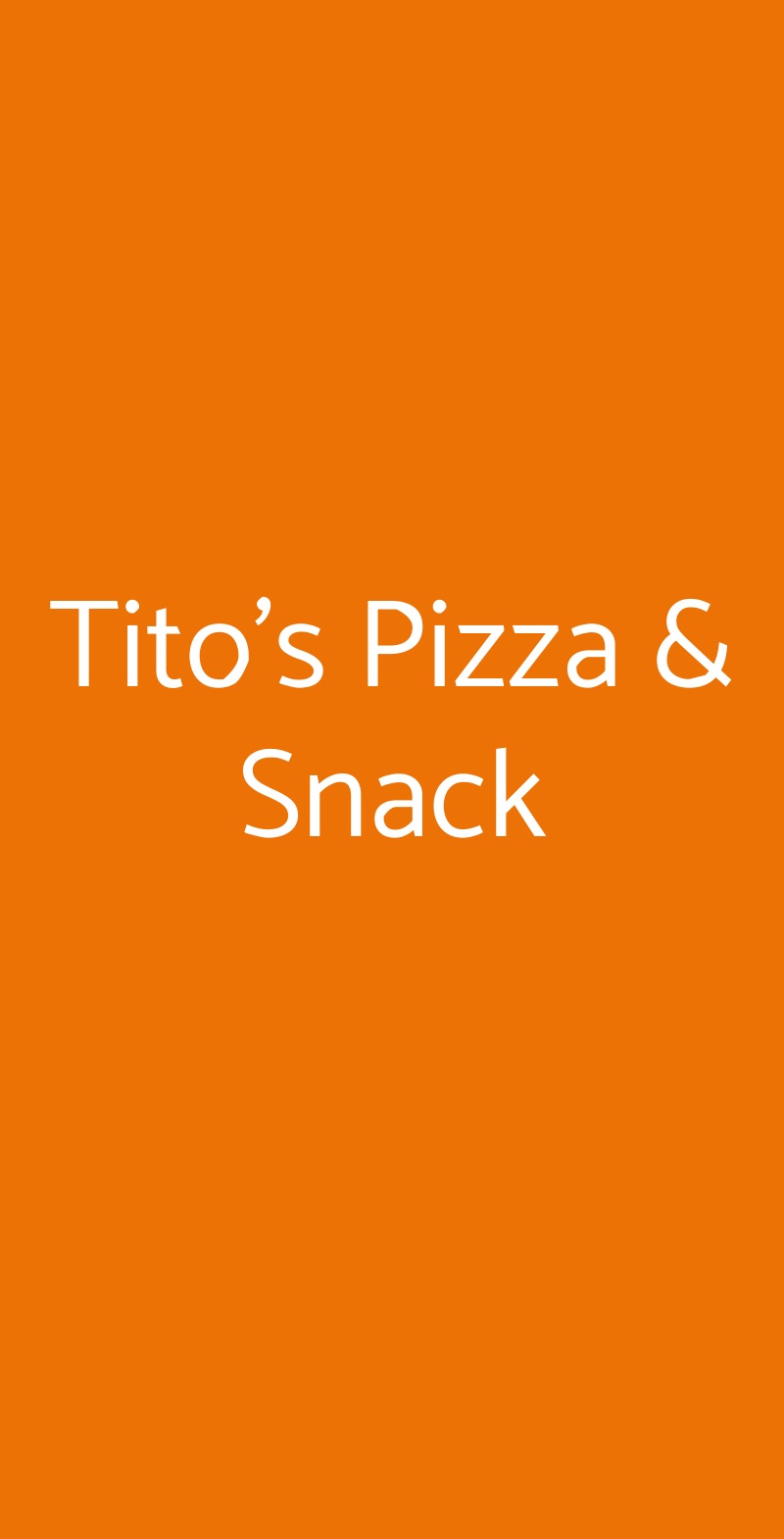Tito's Pizza & Snack Padova menù 1 pagina