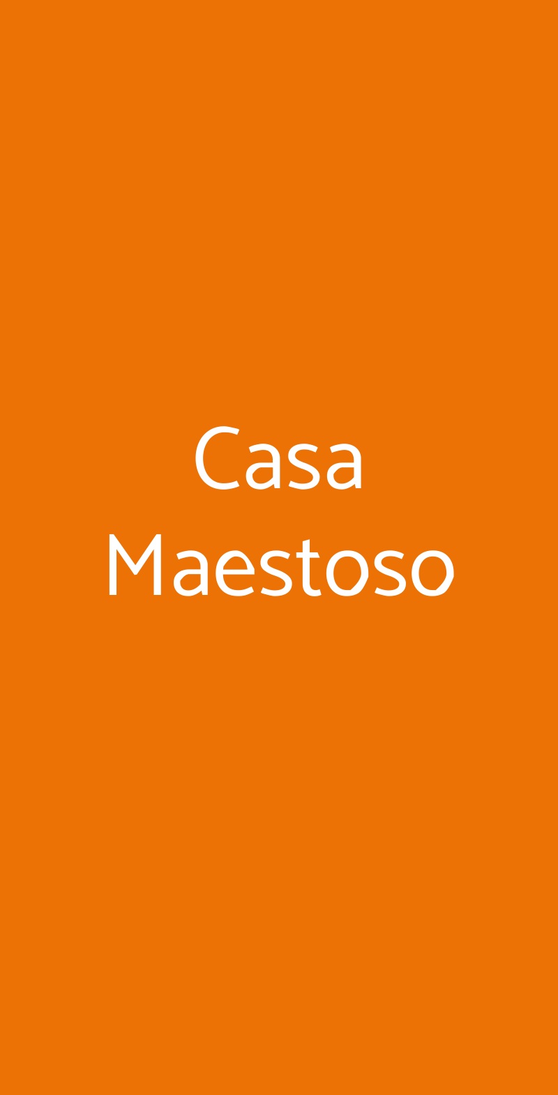 Casa Maestoso Roma menù 1 pagina