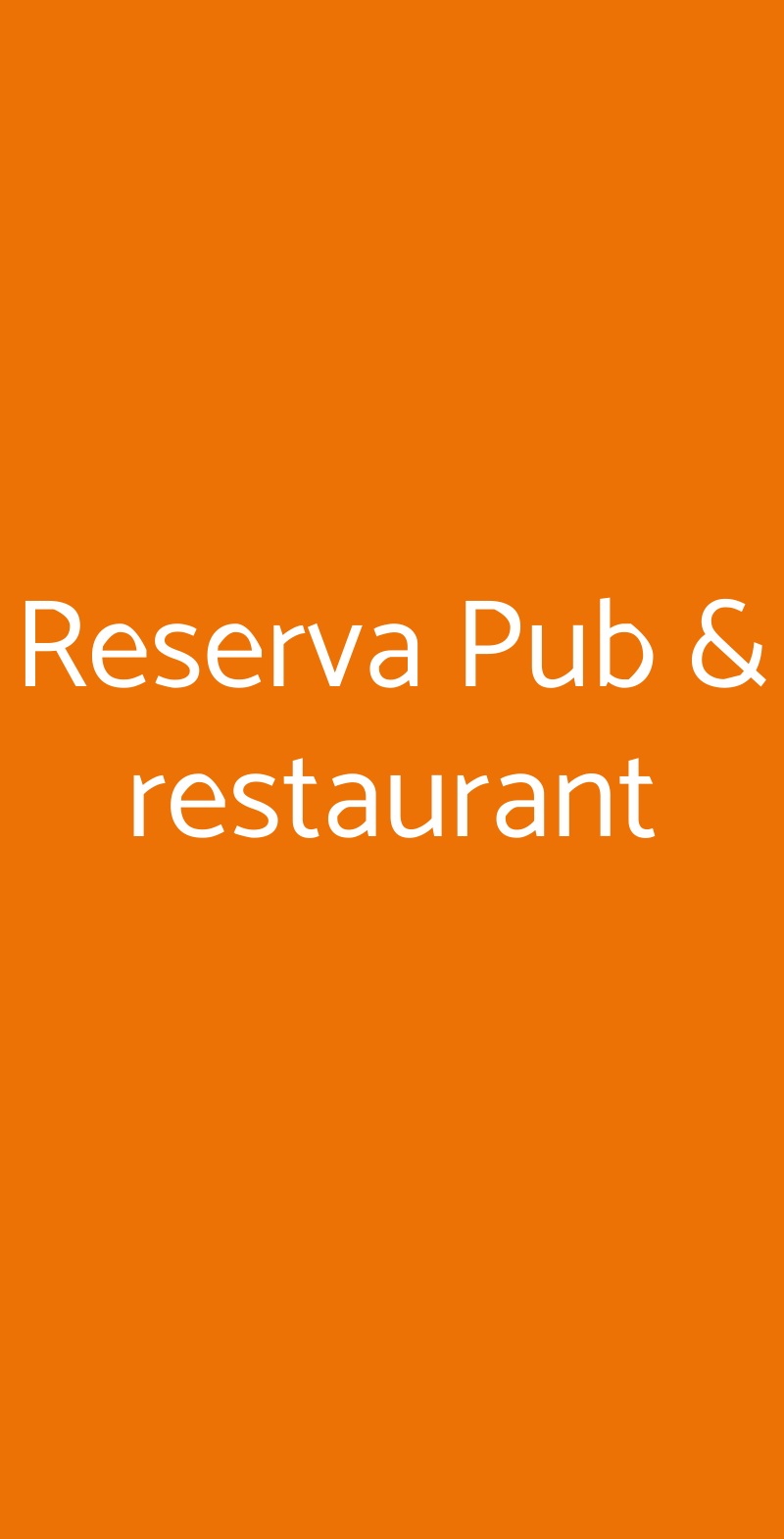 Reserva Pub & restaurant Mugnano del Cardinale menù 1 pagina