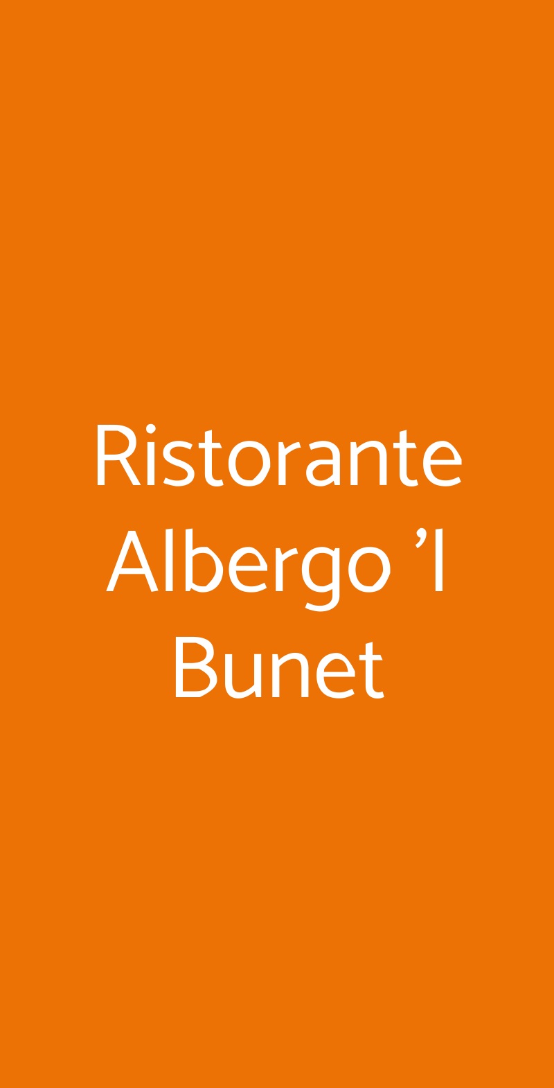 Ristorante Albergo 'l Bunet, Bergolo