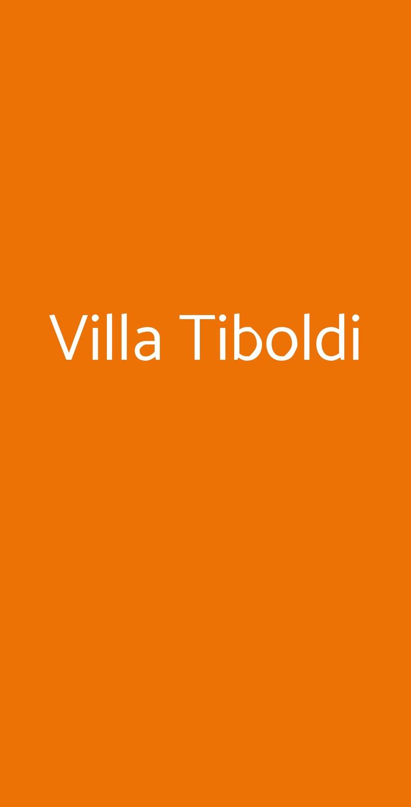 Villa Tiboldi Canale menù 1 pagina