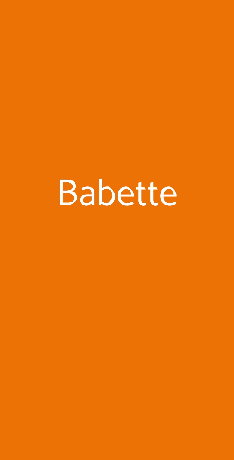 Babette Roma menù 1 pagina