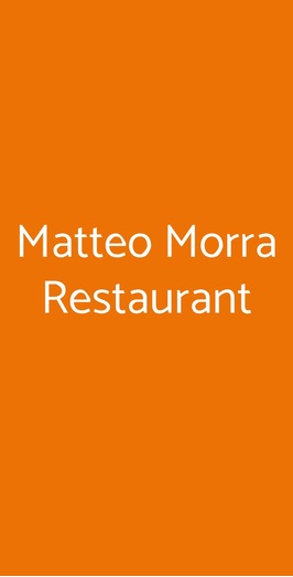 Matteo Morra Restaurant, Barolo