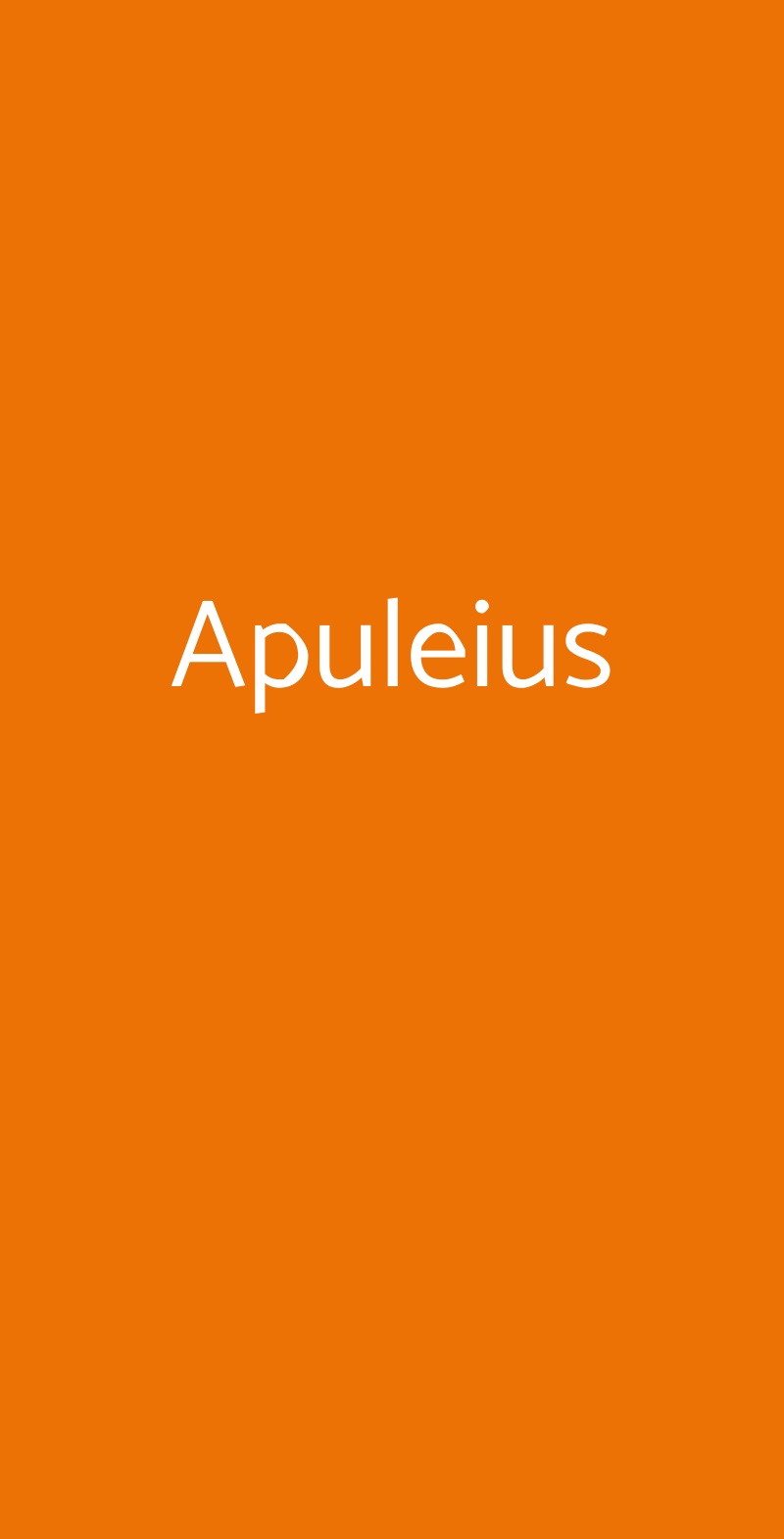Apuleius Roma menù 1 pagina