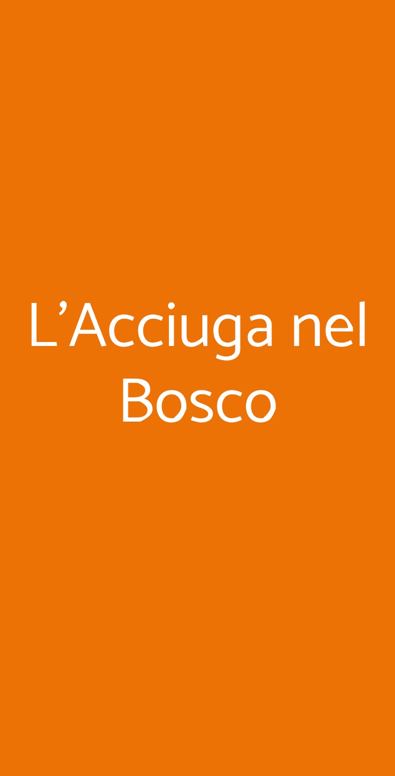 L'Acciuga nel Bosco Dogliani menù 1 pagina