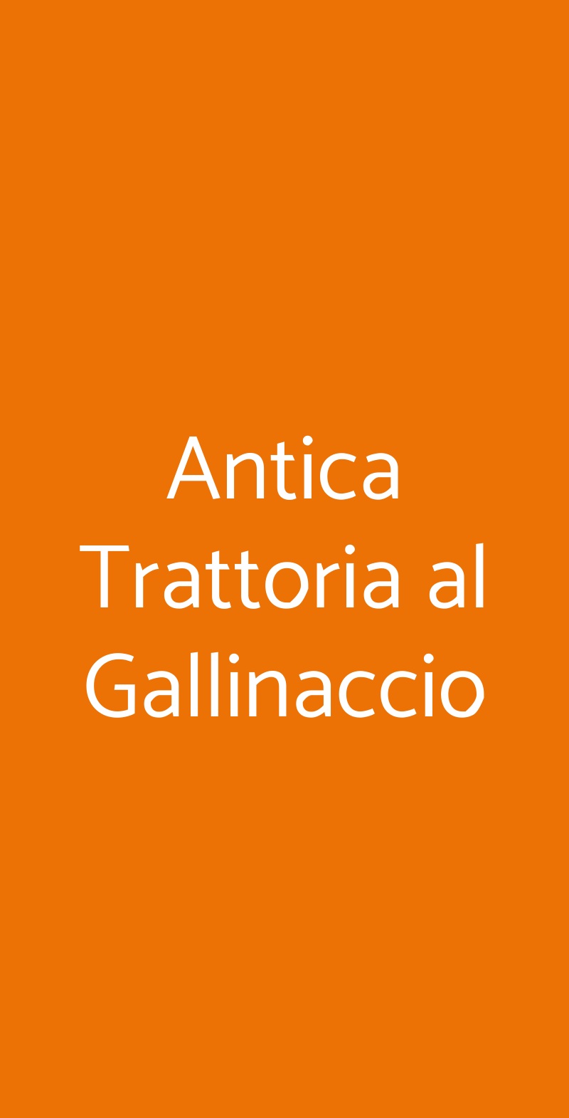 Antica Trattoria al Gallinaccio Roma menù 1 pagina
