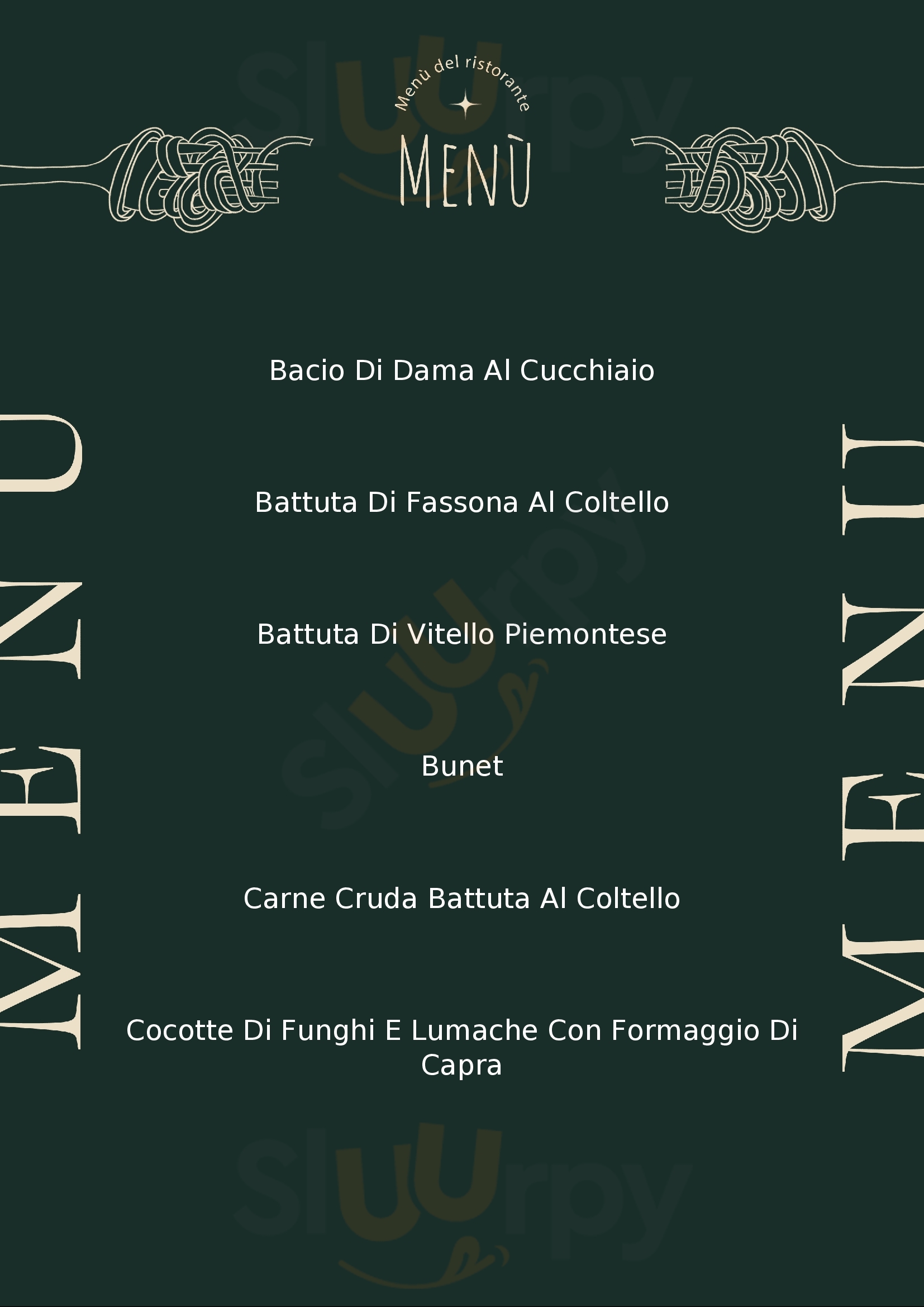 Ristorante Italia Ceva menù 1 pagina