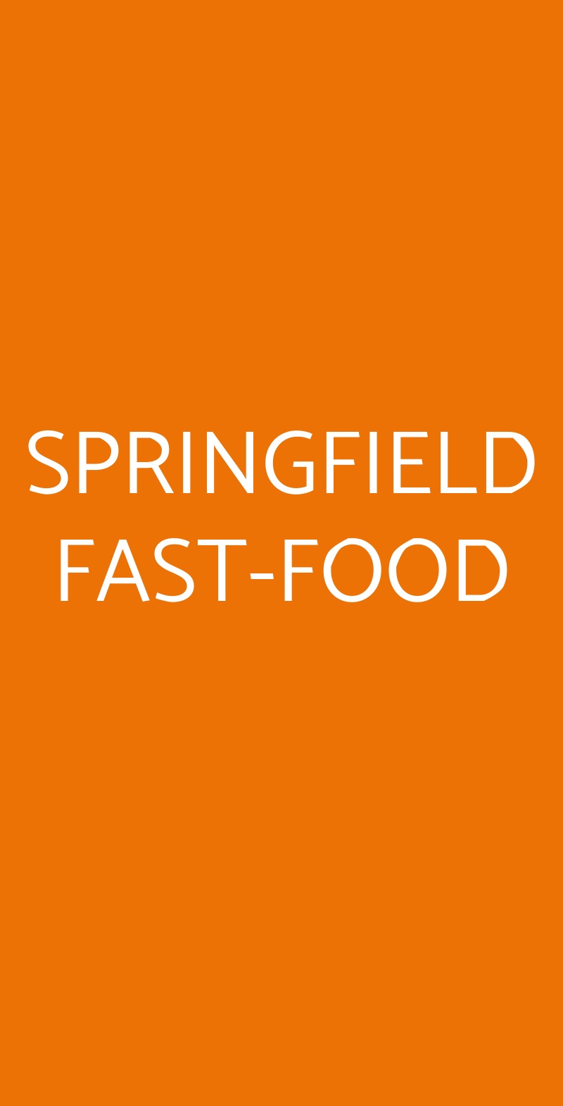 SPRINGFIELD FAST-FOOD Avellino menù 1 pagina