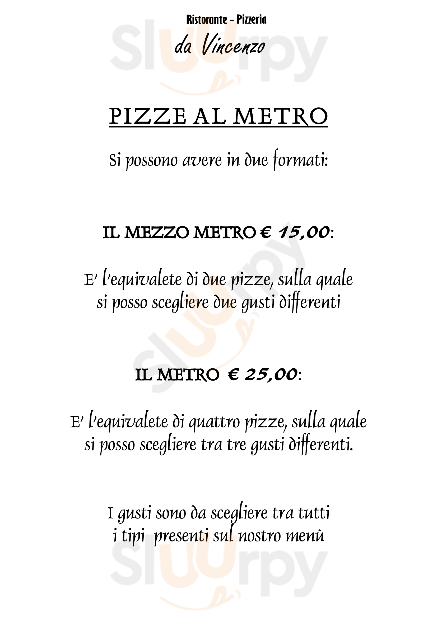 Pizzeria Ristorante Da Vincenzo Savigliano menù 1 pagina