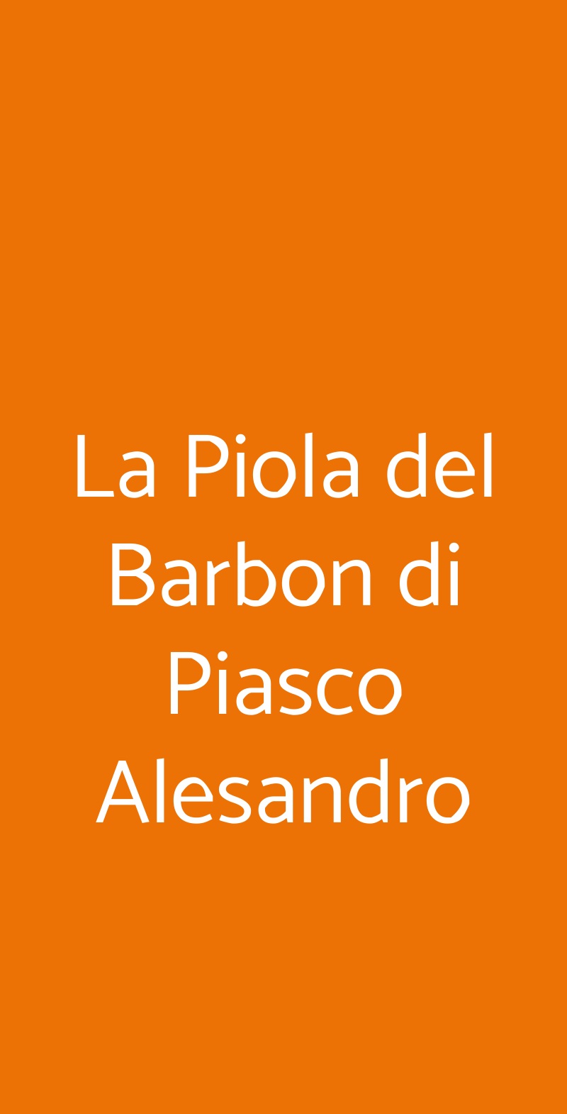 La Piola del Barbon di Piasco Alesandro Manta menù 1 pagina
