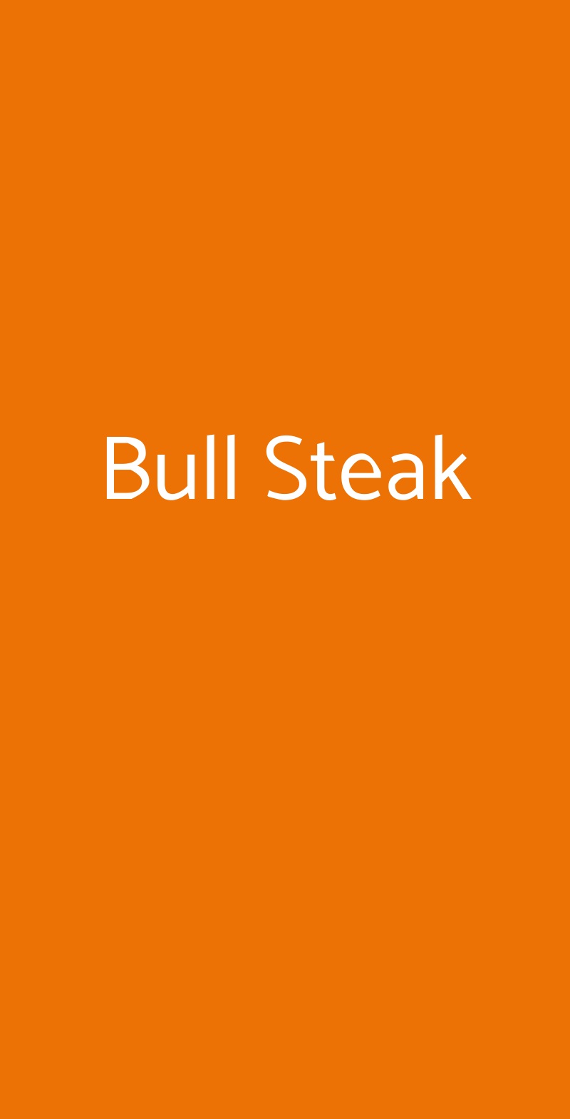 Bull Steak Roma menù 1 pagina