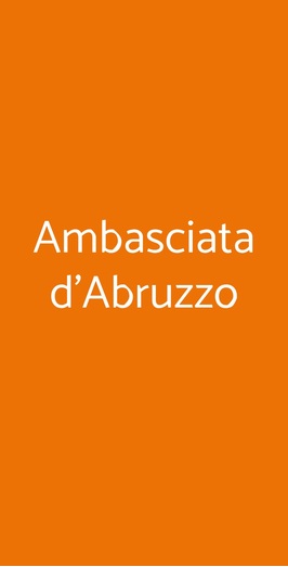 Ambasciata D'abruzzo, Roma