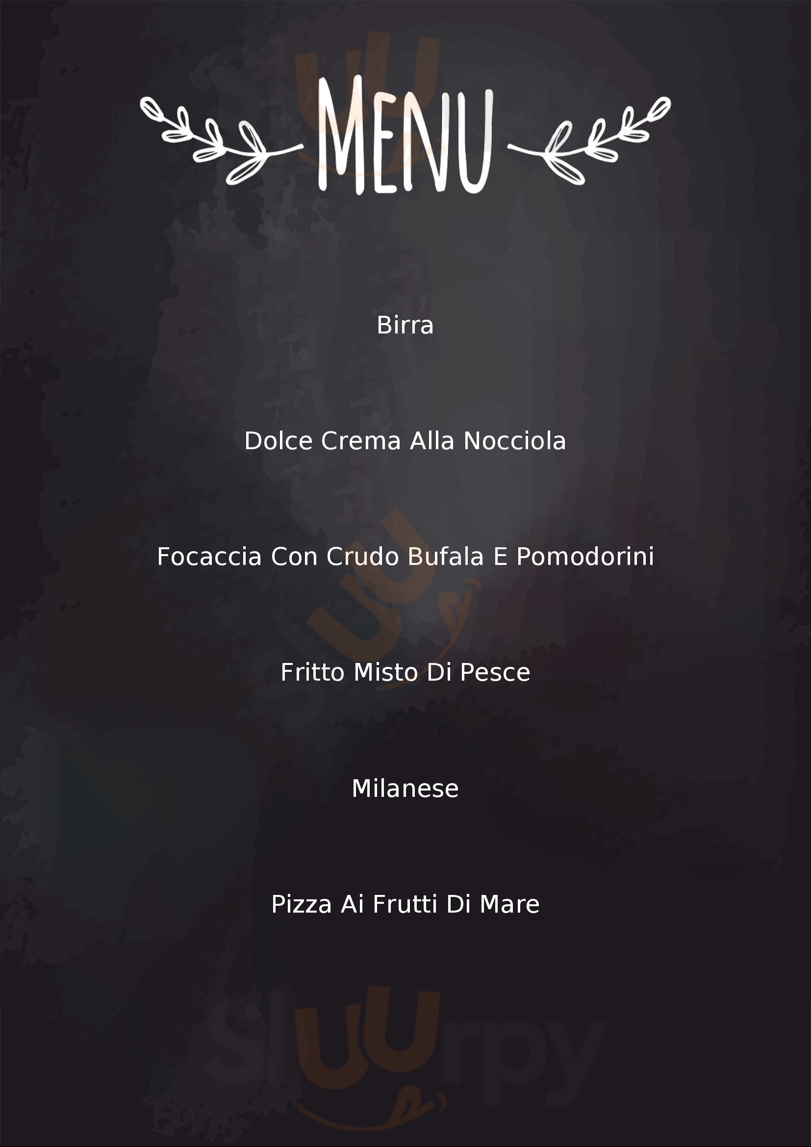 Ristorante pizzeria agliarchi Alba menù 1 pagina