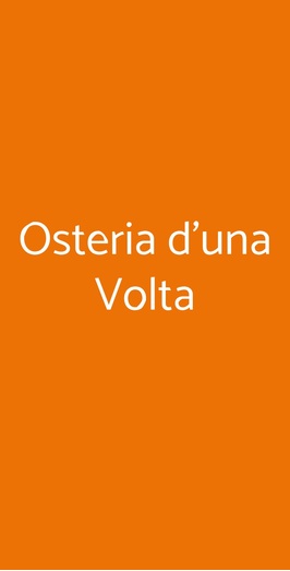 Osteria D'una Volta, Piacenza