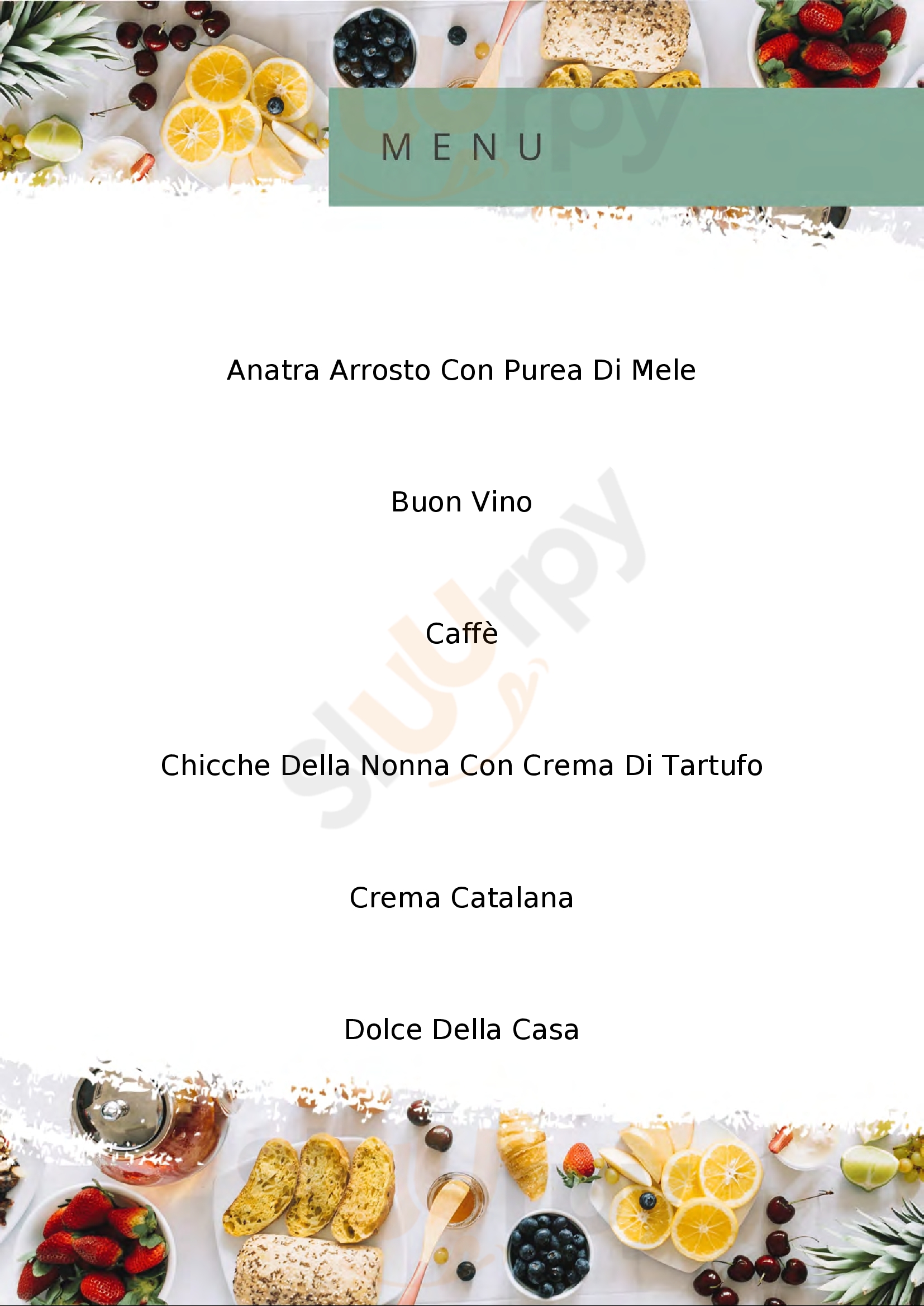 Taverna al Castello Vernasca menù 1 pagina