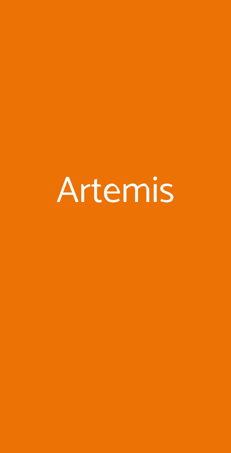 Artemis Roma menù 1 pagina