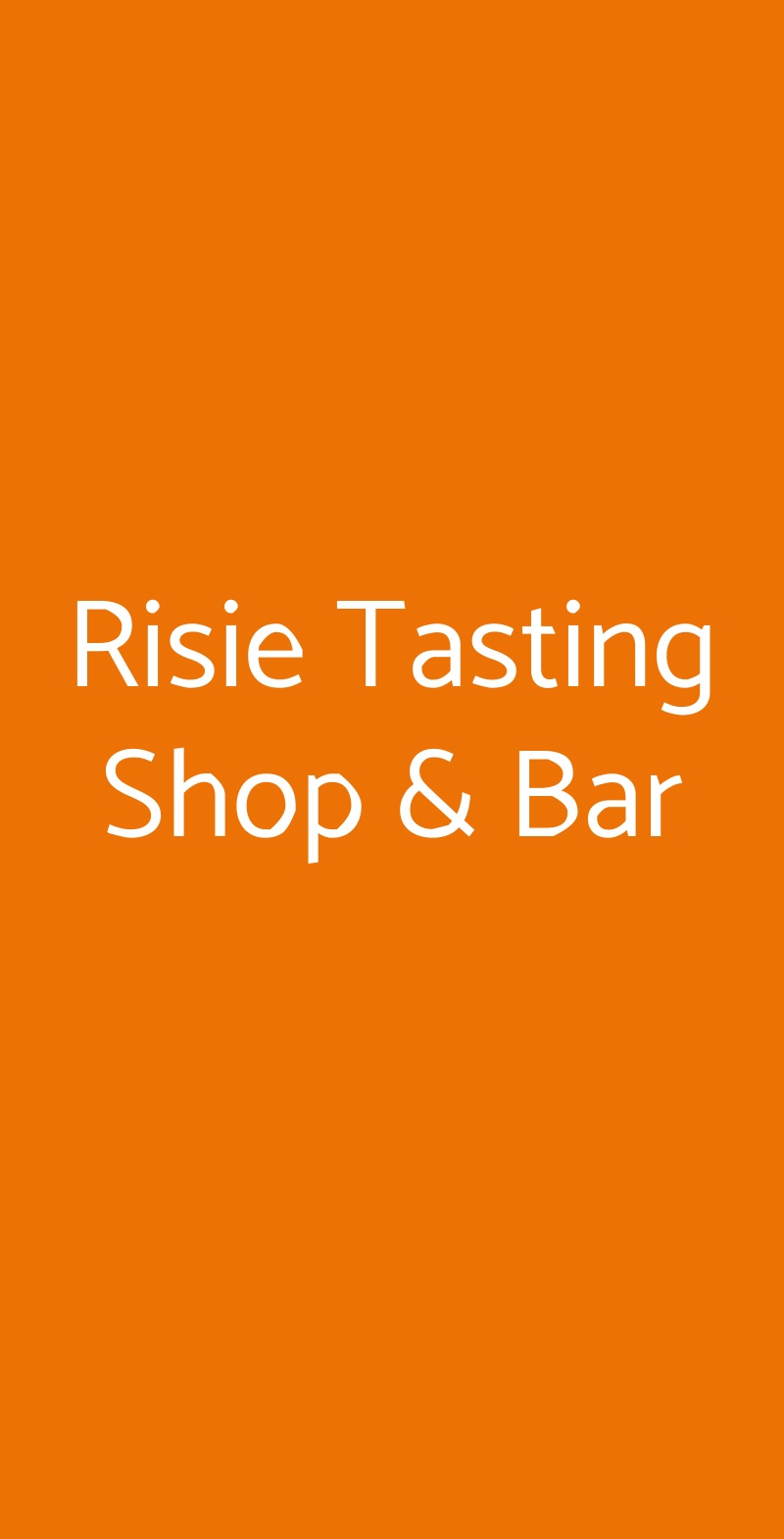Risie Tasting Shop & Bar Alba menù 1 pagina