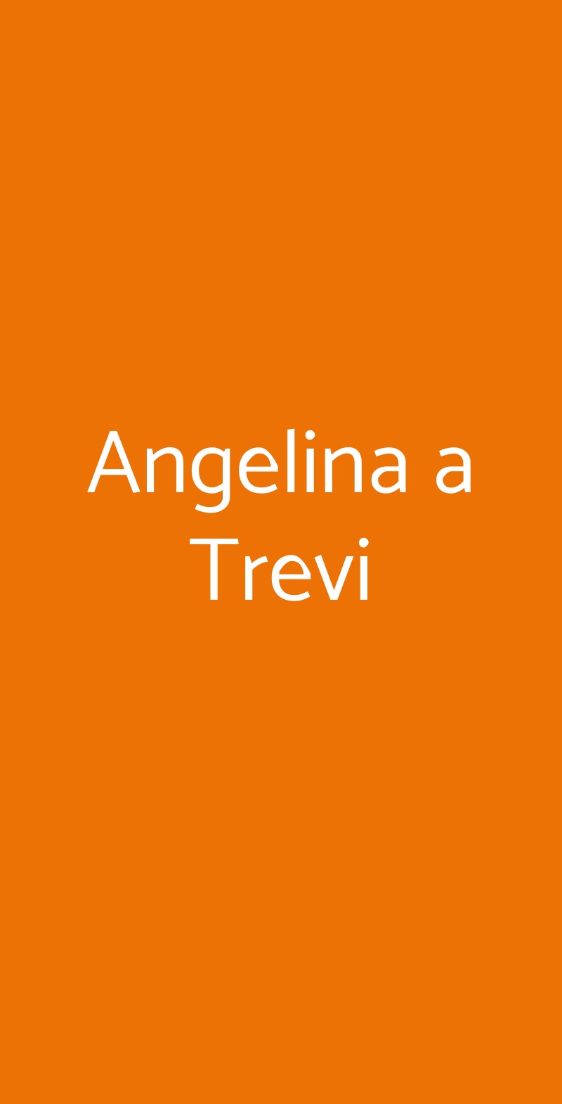 Angelina a Trevi Roma menù 1 pagina