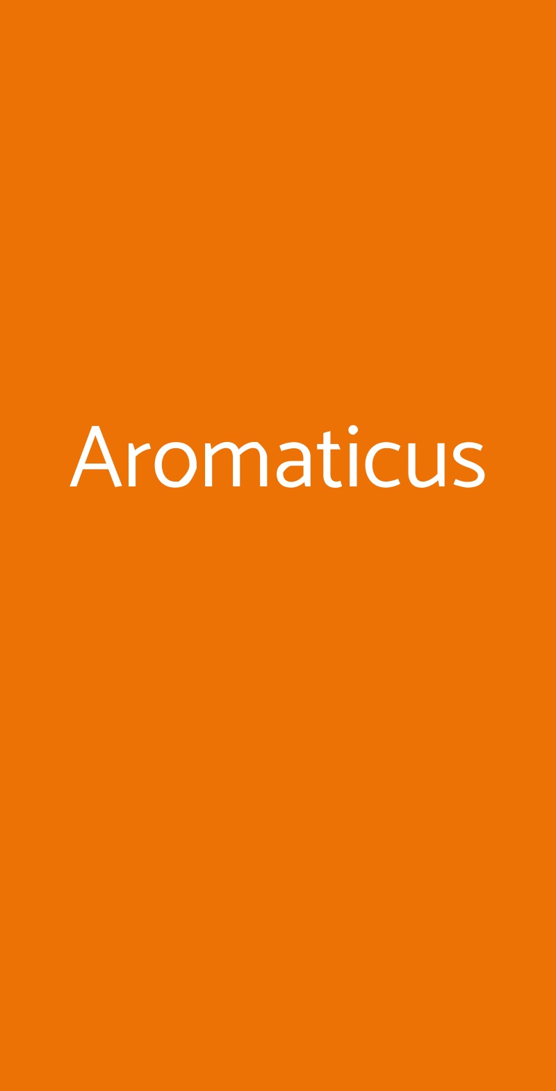 Aromaticus Roma menù 1 pagina