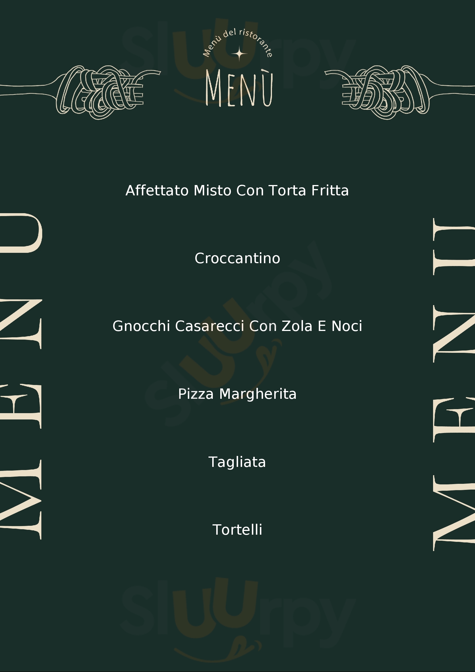 Trattoria La Posta Vernasca menù 1 pagina