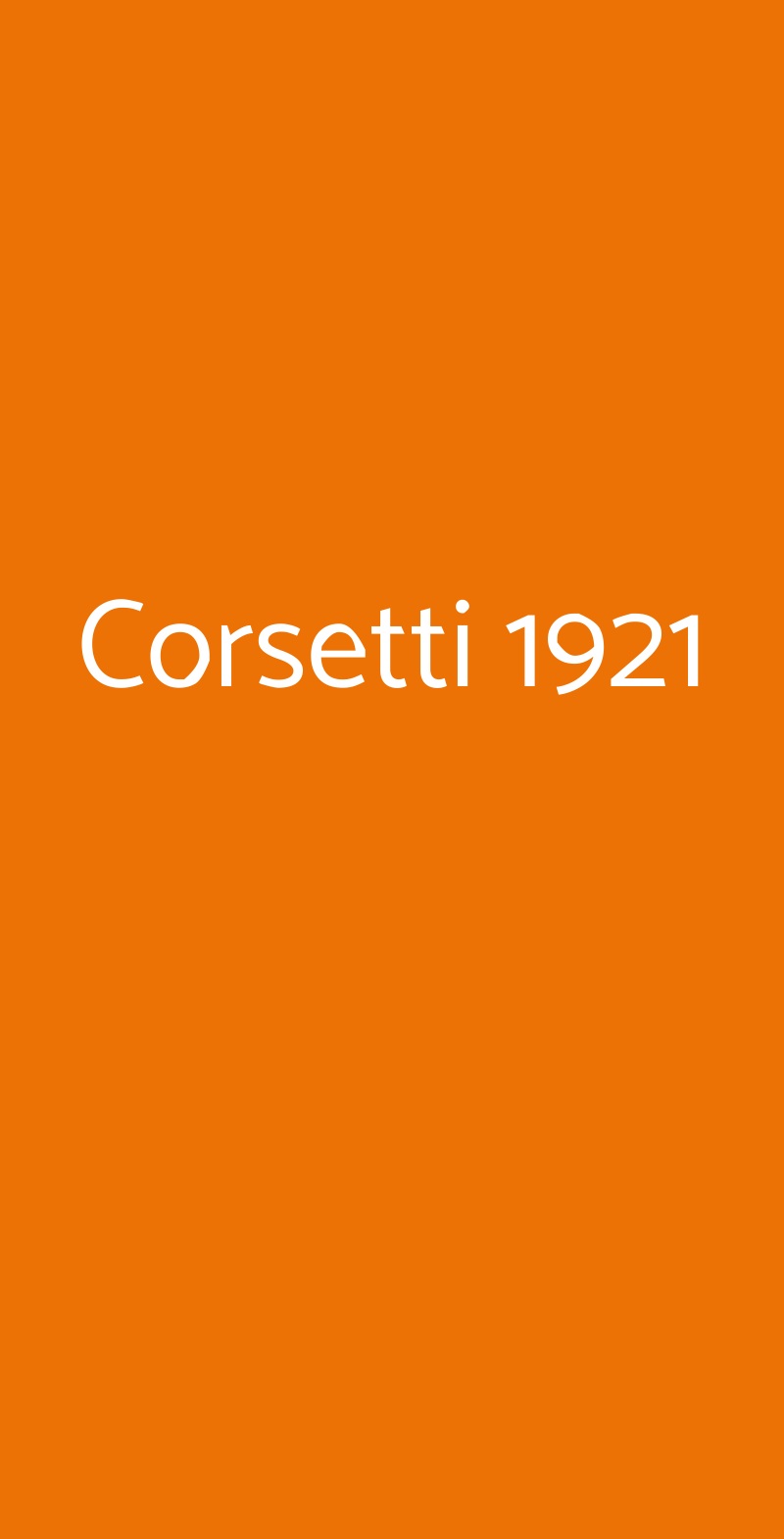 Corsetti 1921 Roma menù 1 pagina