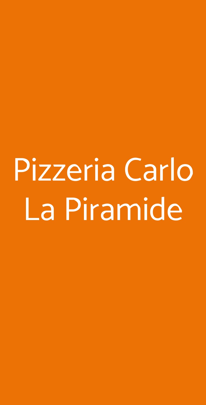 Pizzeria Carlo La Piramide Gossolengo menù 1 pagina