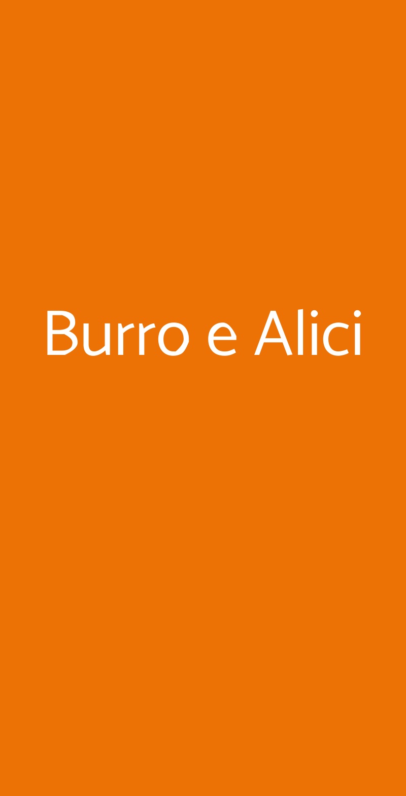 Burro e Alici Roma menù 1 pagina