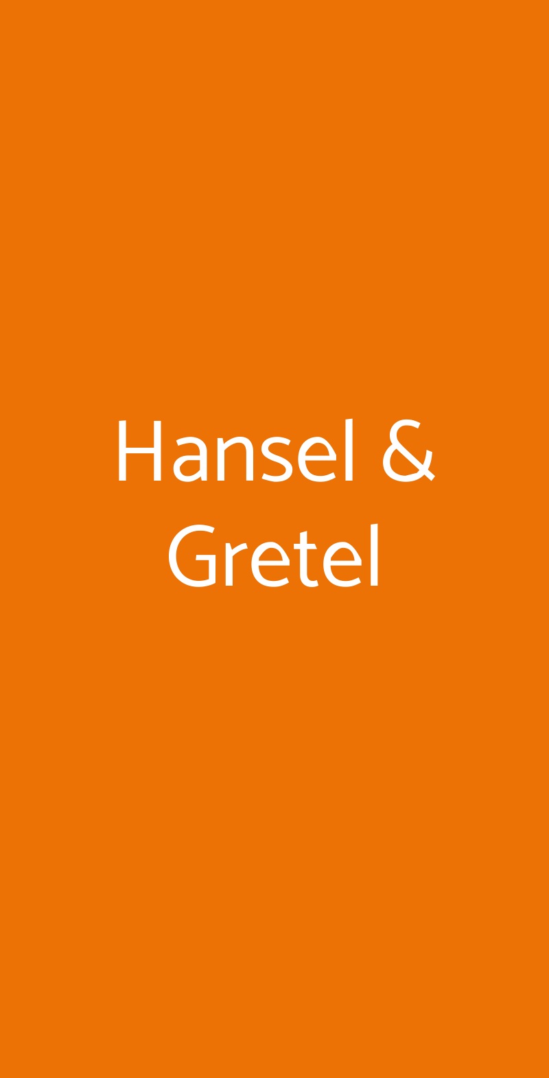 Hansel & Gretel Piacenza menù 1 pagina