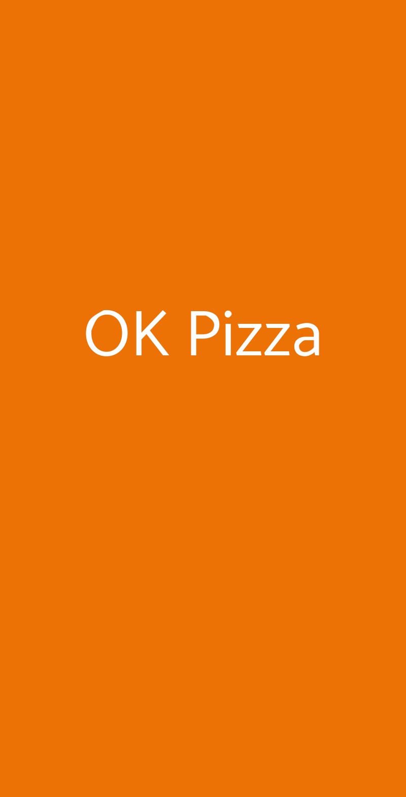 OK Pizza Alghero menù 1 pagina