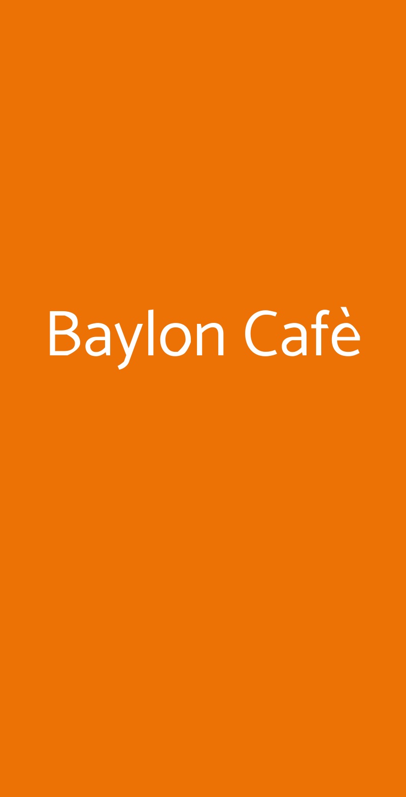 Baylon Cafè Roma menù 1 pagina