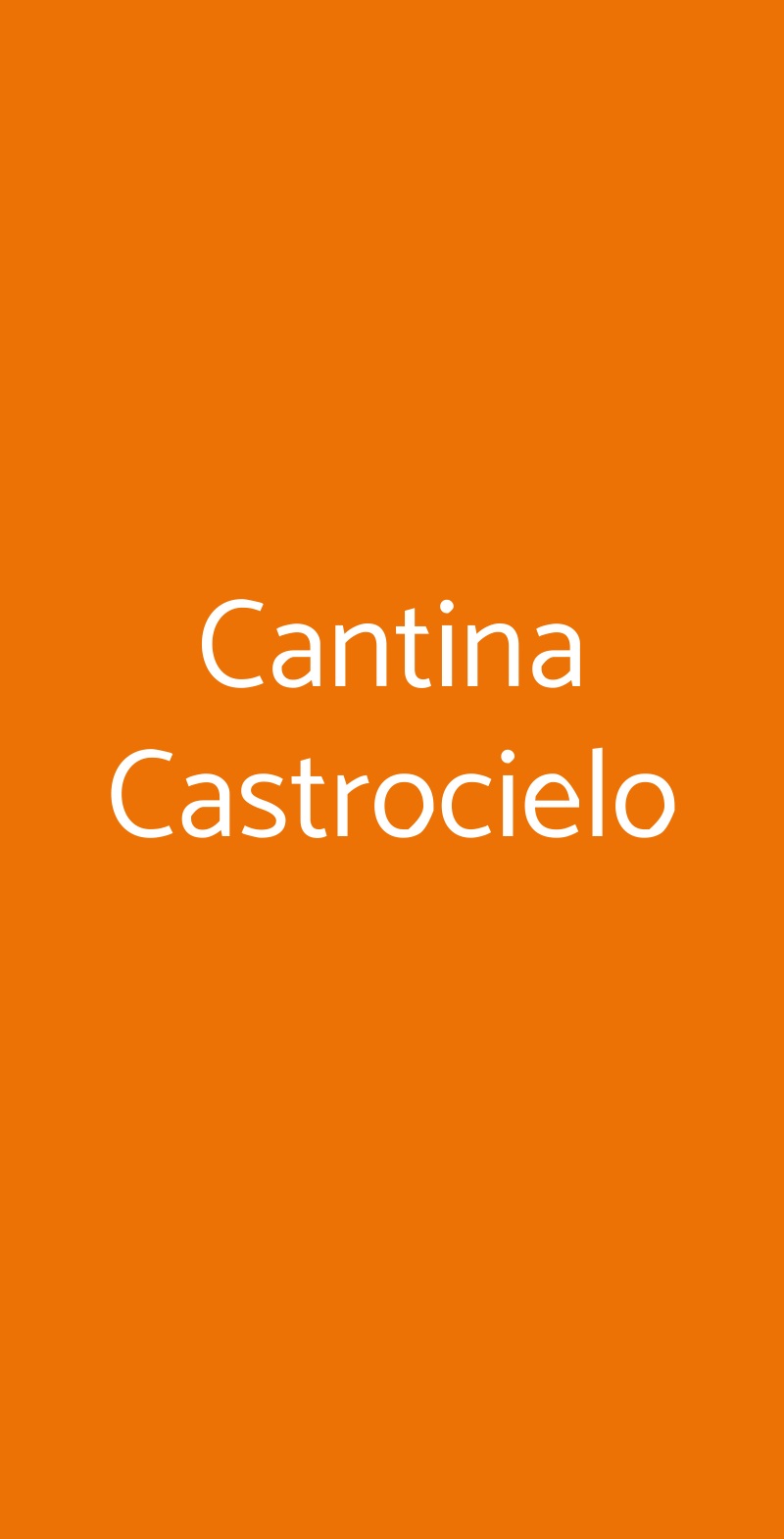 Cantina Castrocielo Roma menù 1 pagina