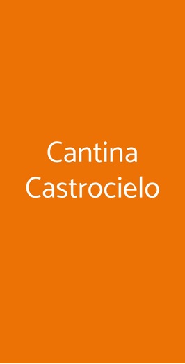 Cantina Castrocielo, Roma