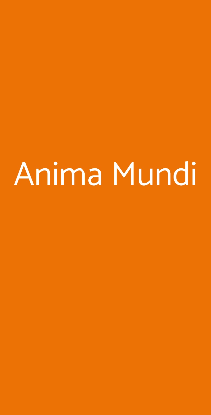 Anima Mundi Roma menù 1 pagina