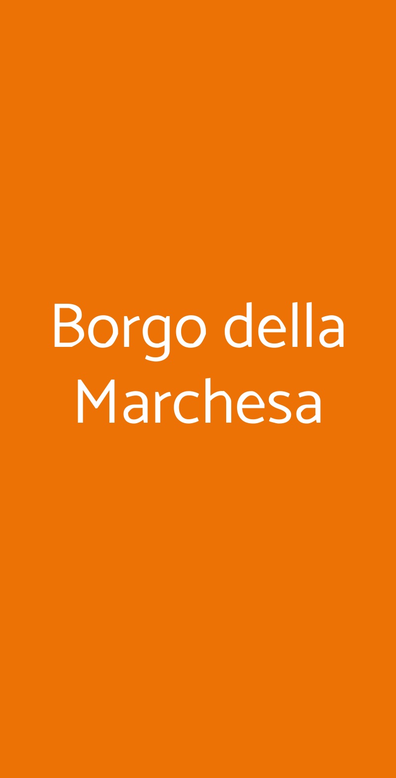Borgo della Marchesa Roma menù 1 pagina